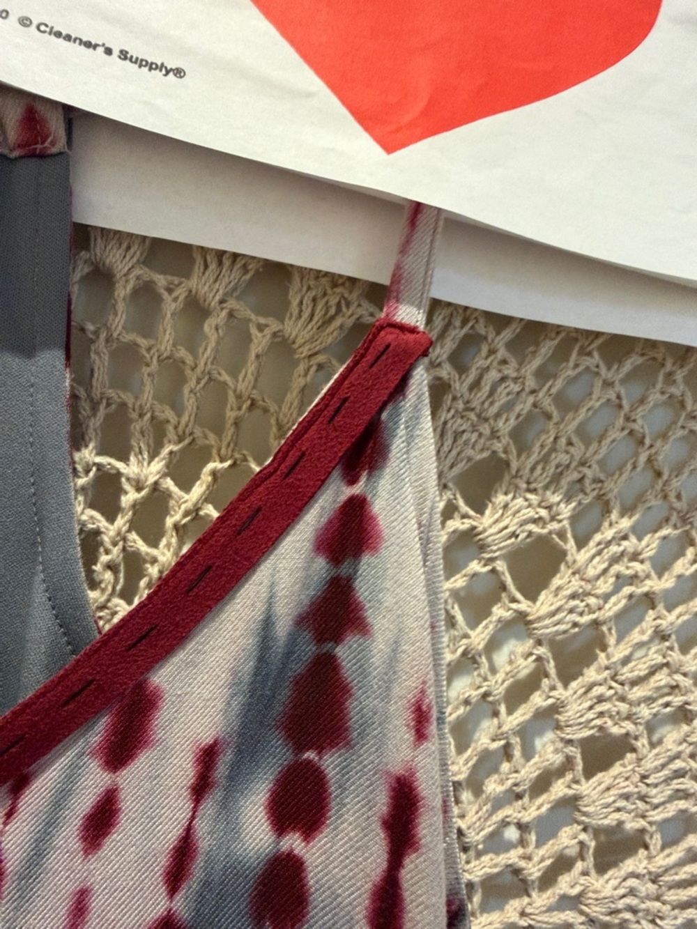 Judith March Red and Gray Tie-Dye Slip Dress - Picture 7 of 15